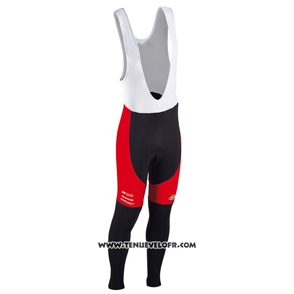 2017 Maillot Ciclismo Focus XC Ml Profond Rouge Manches Longues et Cuissard